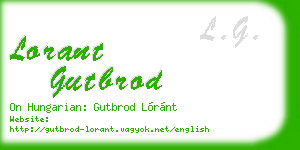 lorant gutbrod business card