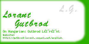 lorant gutbrod business card